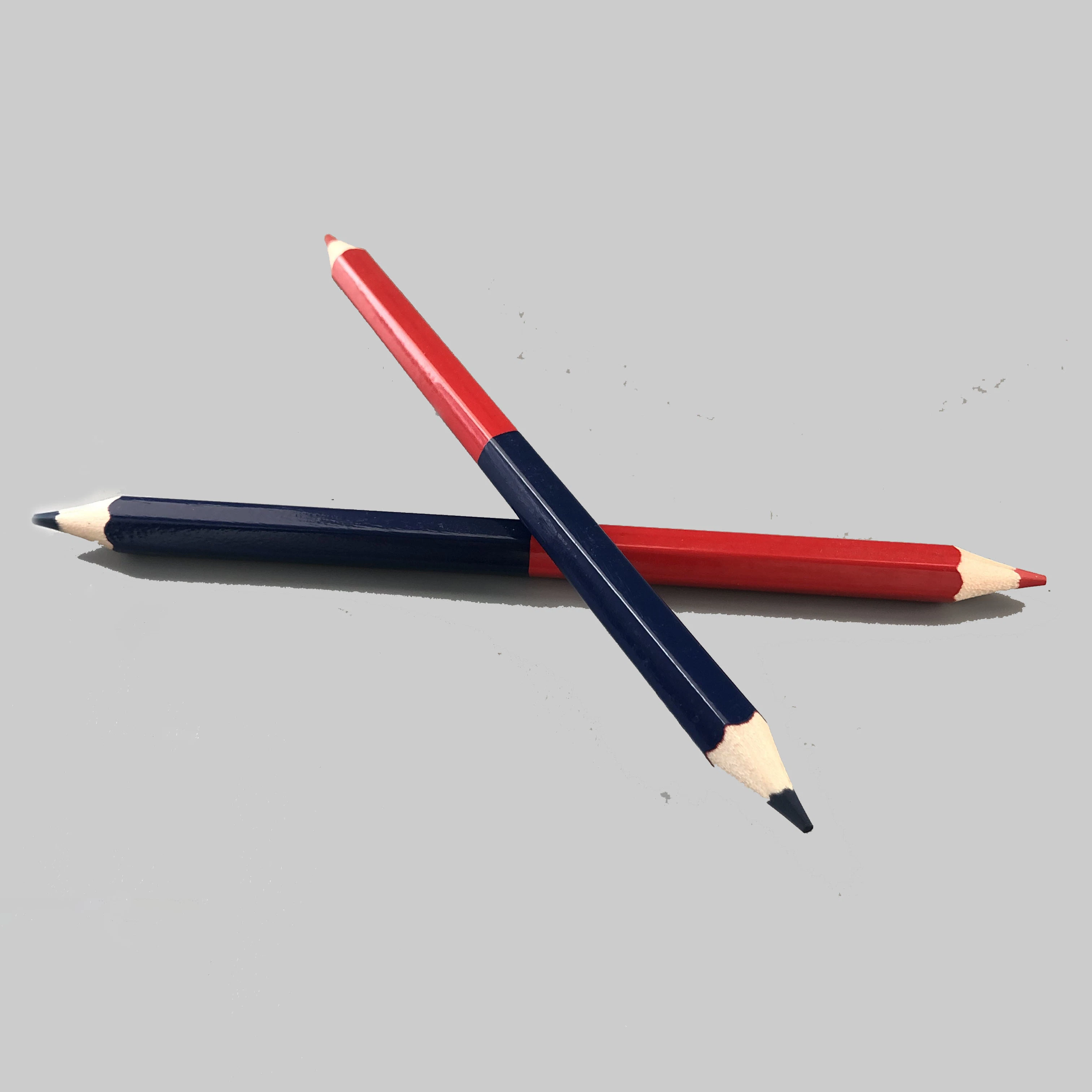 7 Inch Double Ended Red Blue Double Color Pencil for School Office Drawing and Write Color Pencil