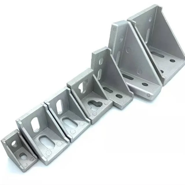 Aluminium Material Die Cast Metal Mount Shelf Frame CNC Cutting T Nuts Aluminium Profile 2020 Extrusion Angle Bracket