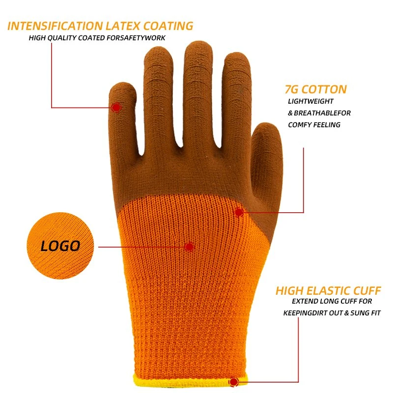 Chinese Factory Price Personal Hand Protection Warm Safety Latex Foam Working Gloves