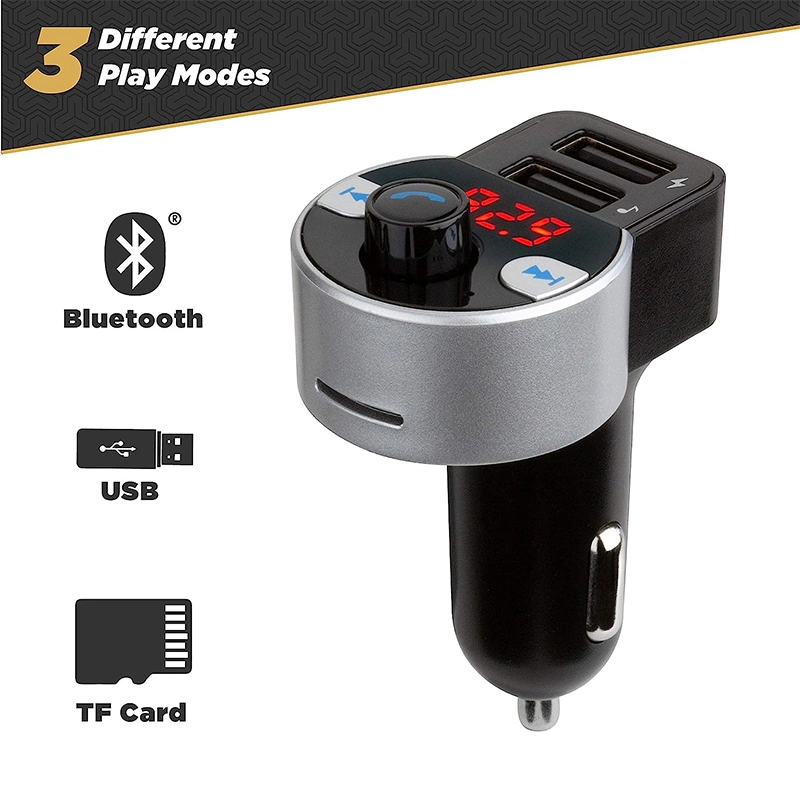 Bt5.0 Bluetooth Handsfree Car FM Transmitter Aux Modulator Audio MP3 Player with 3.1A Quick Charge