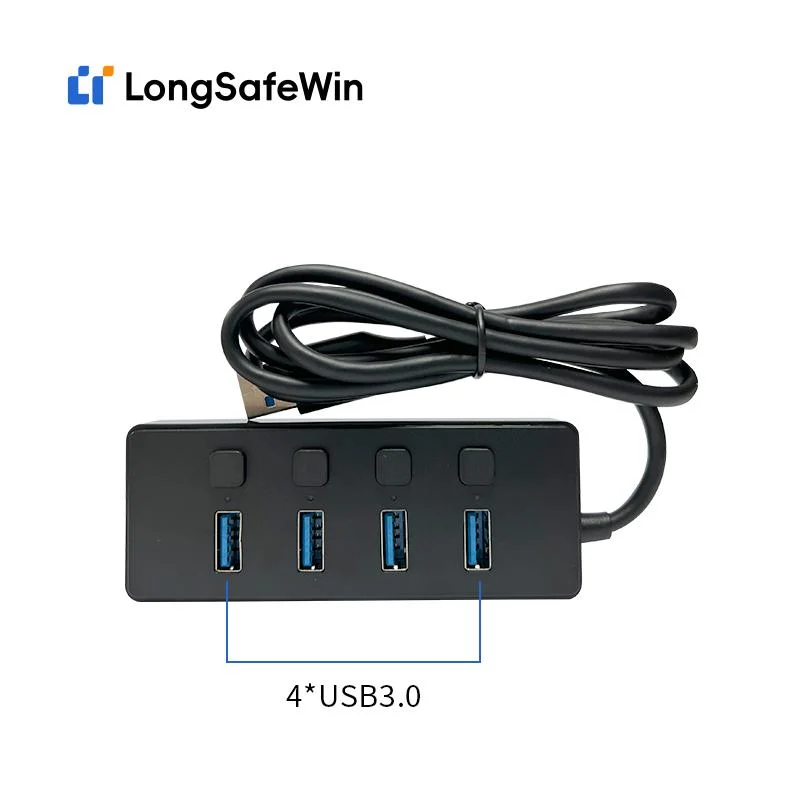 Longsafiewin Hot Vender Evaluación de Computadoras 4 puertos USB 3,0 Hub