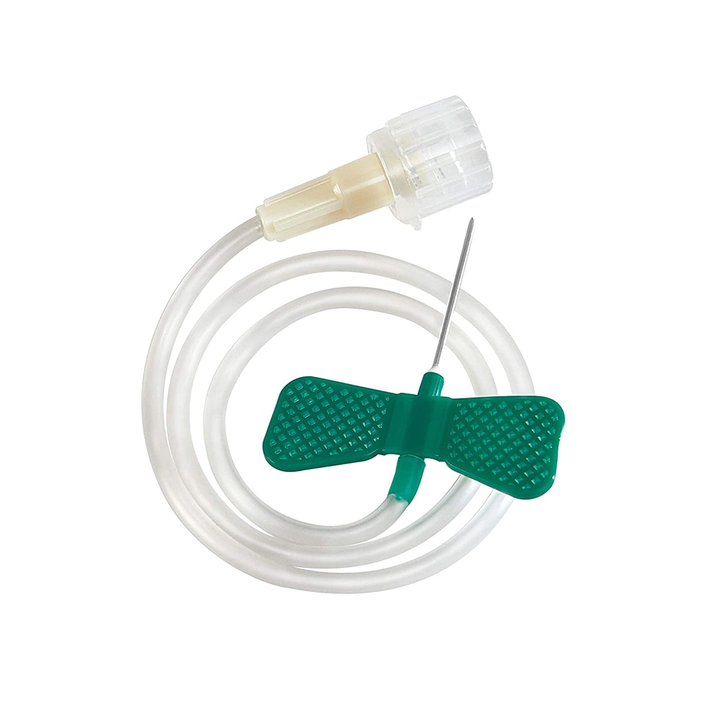 Desechable para uso médico 20g 21g 22g 23G 24G 27g sangre Colección aguja alada del cuero cabelludo conjunto de venas