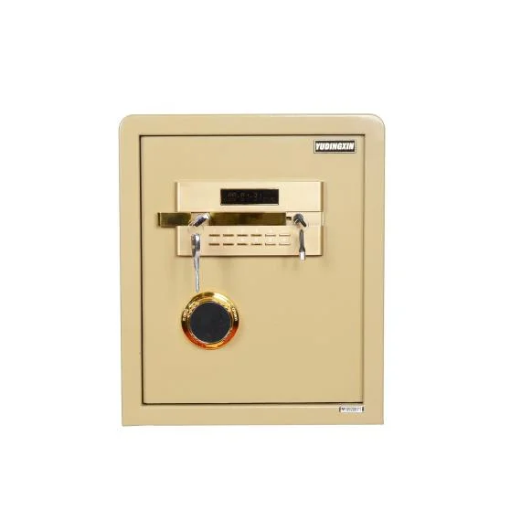 New Design Metal Hotel/Home Used Double Protection Golden Color Steel Safe