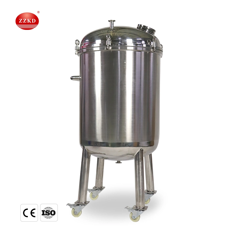 GMP Standard Double Layer Food Grade Stainless Steel Oil Perfume Chemical Storage Tank for Production Line