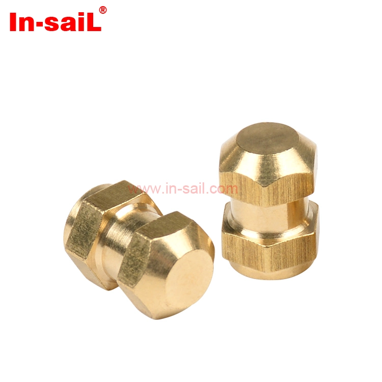 قالب الإدخال المعدني للحزوز M2.5 Brass والحقن Mold M10X1.25 صواميل غطاء سداسي