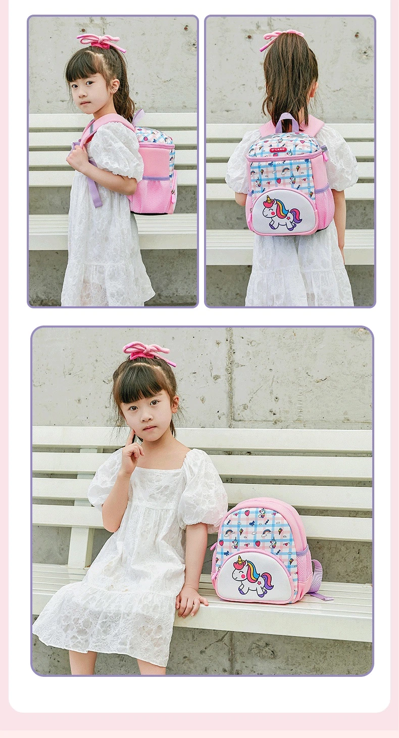 Bonito patrón Unicorn Nursery School Bag Mochila para niños de buena calidad