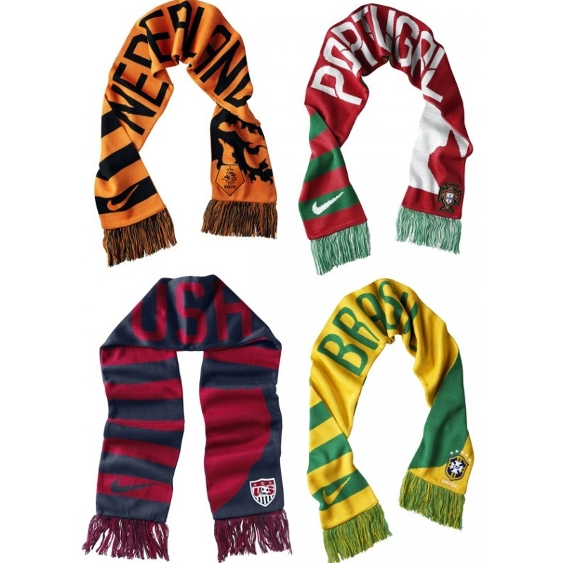 100% Acrylic Promotion Knitted Football Scarf