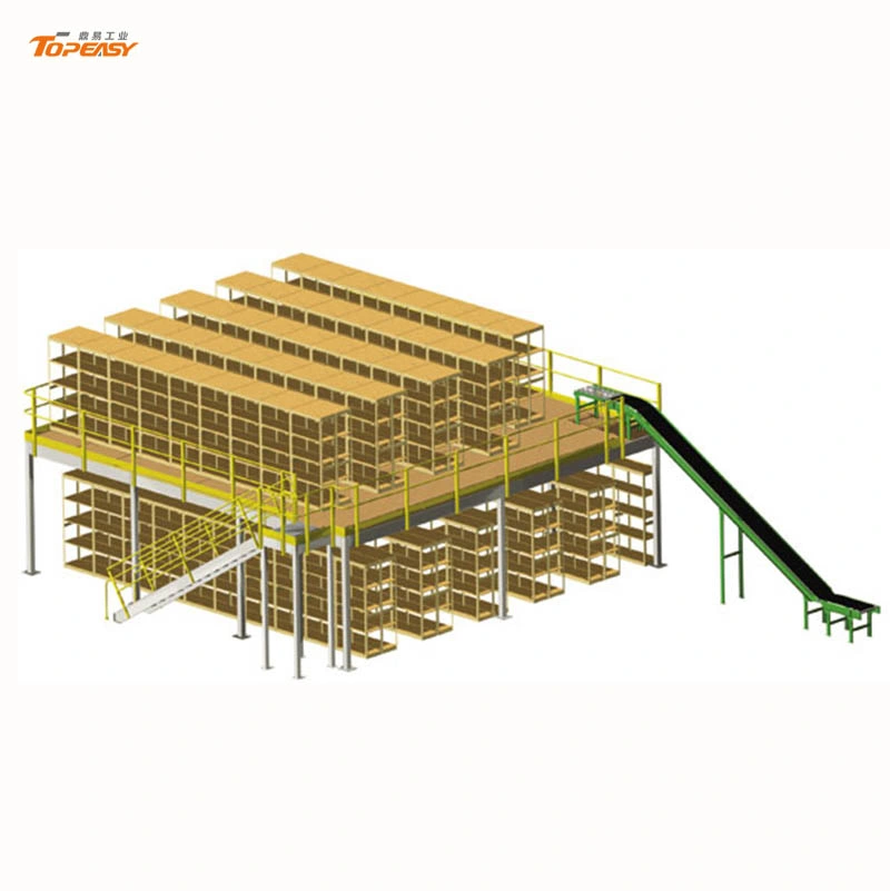 Estructura de acero Altillo altillo estantes Estanterías de acero ajustables