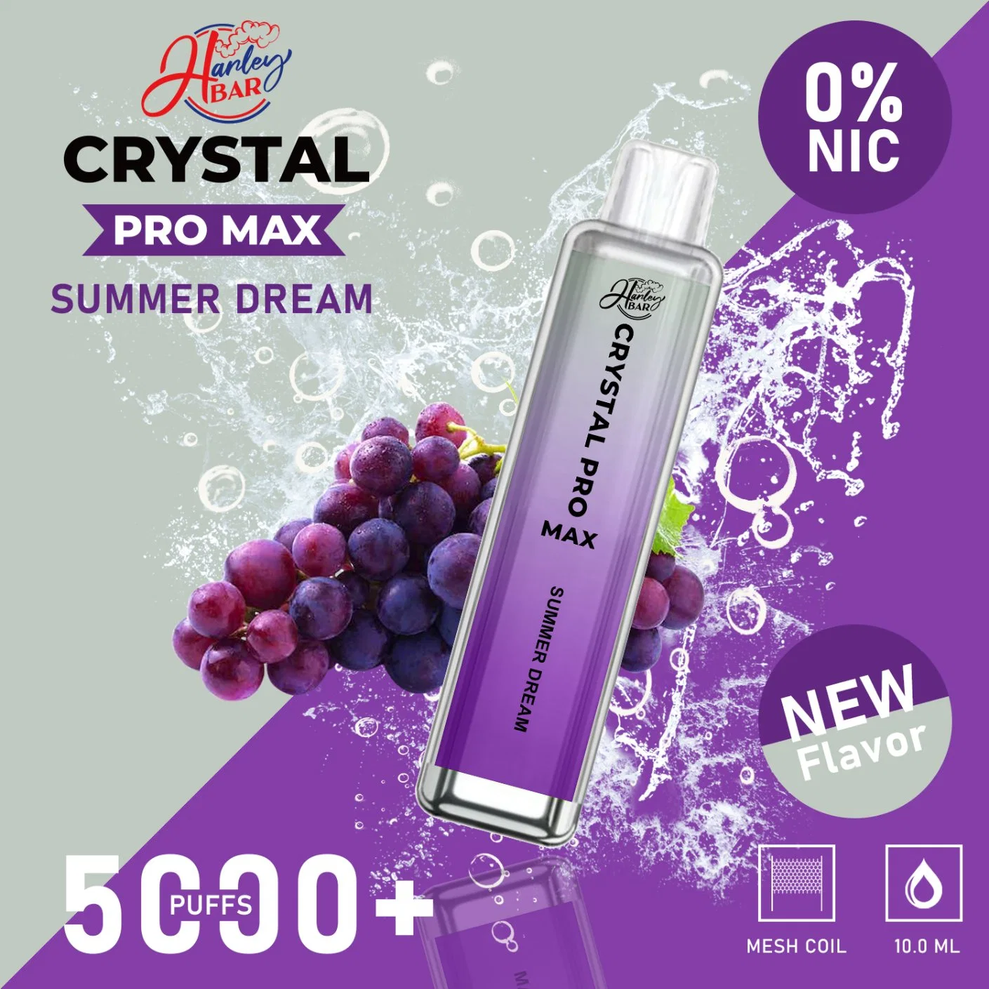 Harleybar Crystal PRO Max Hayati Lost Crystal VAPE 4500 Puffs Mary Puff Shisha