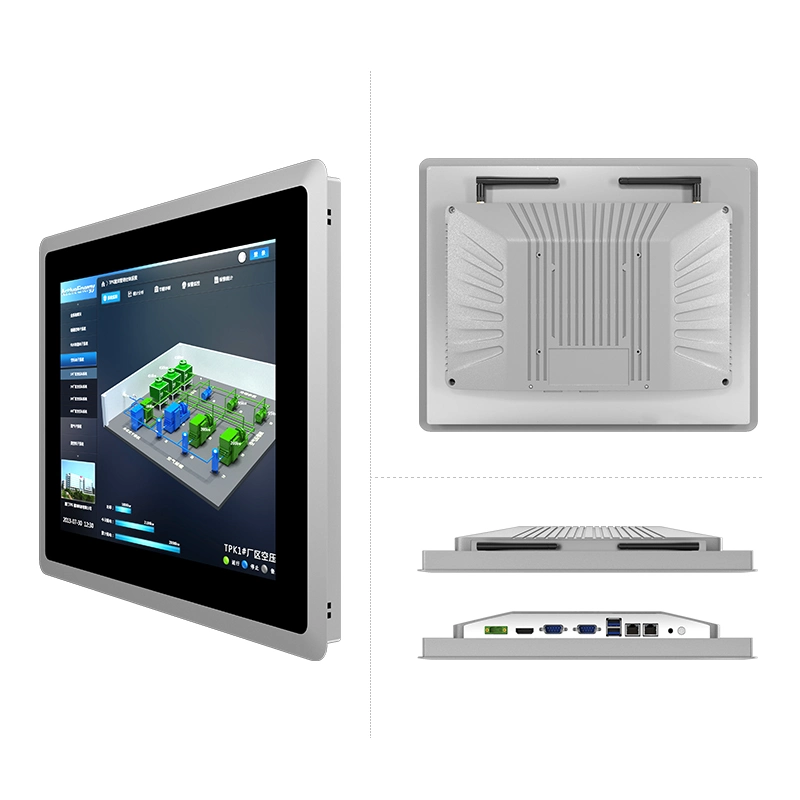 Neueste neue Aluminium 10,4" 12,1" 15" 17" 19" Desktop oder Embedded tragbarer Touchscreen All-in-One Industrie-Computer-Panel PC