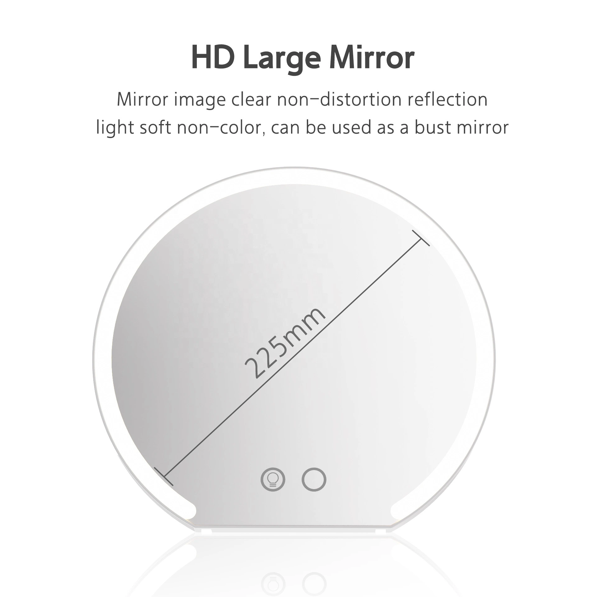 LED Rechargeable Compact LED Desktop Makeup Mirror with Magnifying Folding Smart Mirror