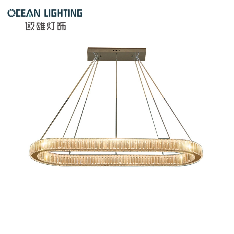 Ocean Lighting Modern Indoor Large LED Hanging Chandeliers Pendant Lights Crystal