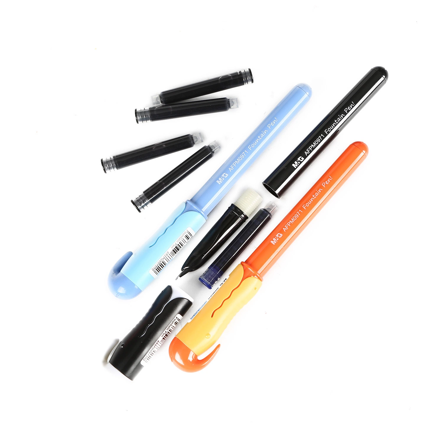 cadeau de promotion de la qualité de la fontaine en plastique coloré en forme de Mignon stylo avec l'encre rechargeables