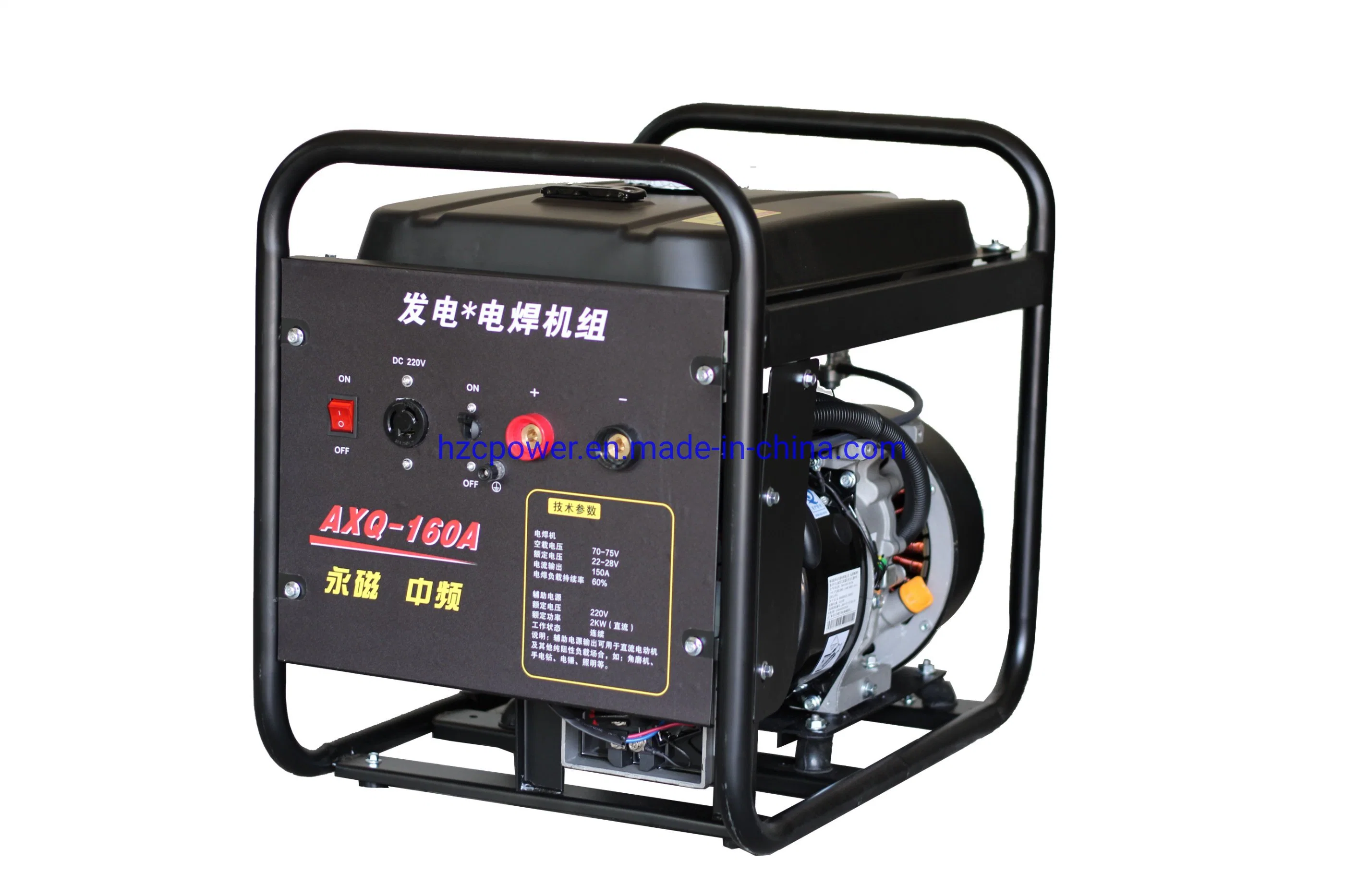 160 un arco pequeño generador de gasolina de 220 V CC portátil de 2kw Diesel Gasolina / máquina de soldadura Welder Generator