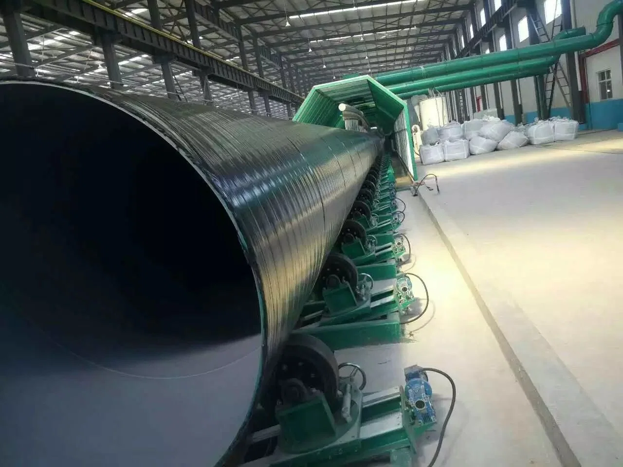 Shot Blasting Rust Removal Epoxy Powder Coating Steel Pipe Anticorrosion Production Line