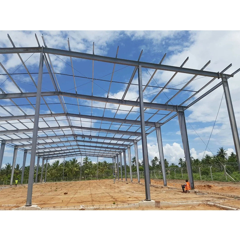 Vorgefertigte Portal Frame Konstruktion Pre Engineered Metal Building Zwei Geschossen Stahlkonstruktion Hangar Schuppen Fabrik Farm Werkstatt Metall-Lager mit SGS CE BV