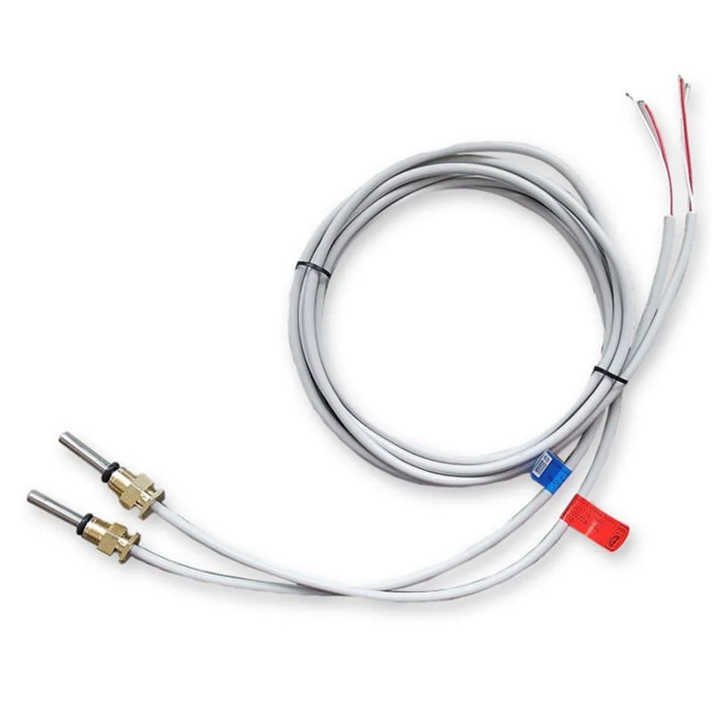 PT1000 Class B Rtd Waterproof Temperature Sensor 2 Wire 3m Silicon Cable Stainless Steel Thread for Heaters