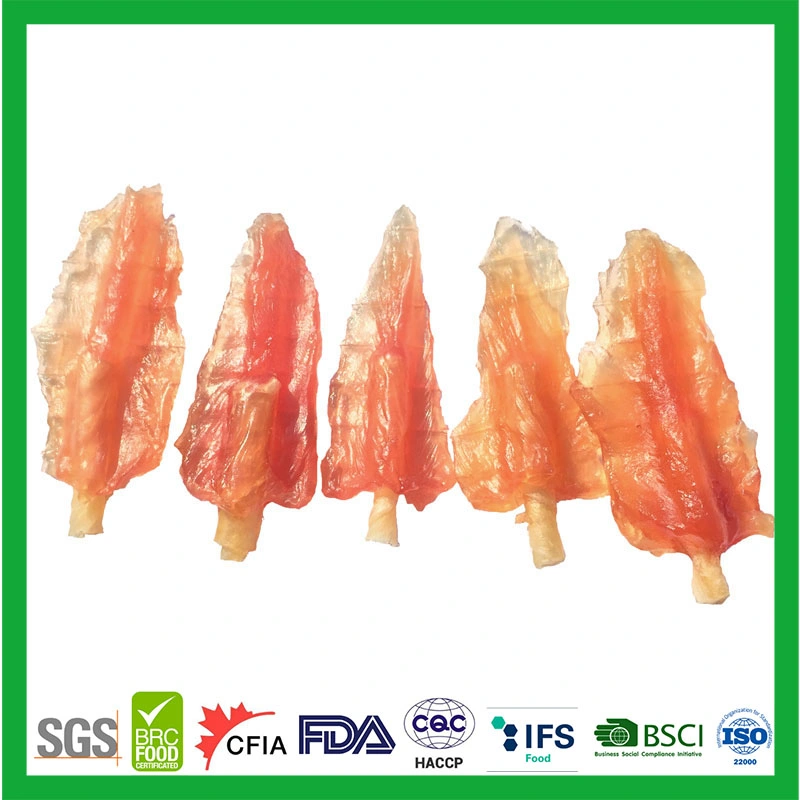 Healthy Different Size Soft Chicken Jerky& Bleached Rawhide Factory Manufacture Meaty Snacks