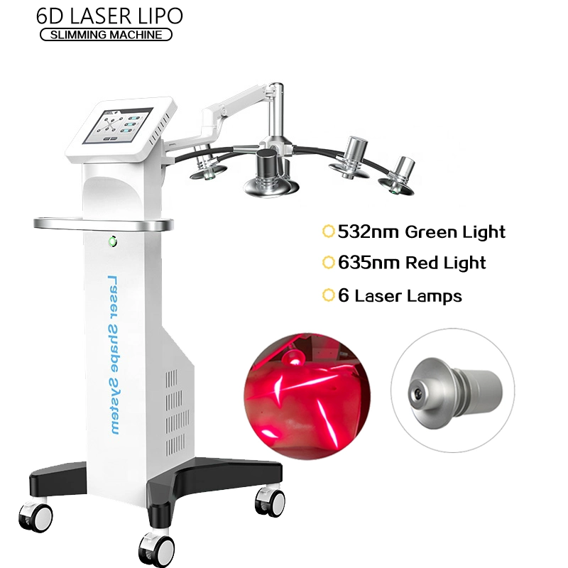 EMS Láser Lipo 6D 6D Laser Slim Body máquina láser 6D forma el equipo de adelgazamiento de la liposucción 1470nm