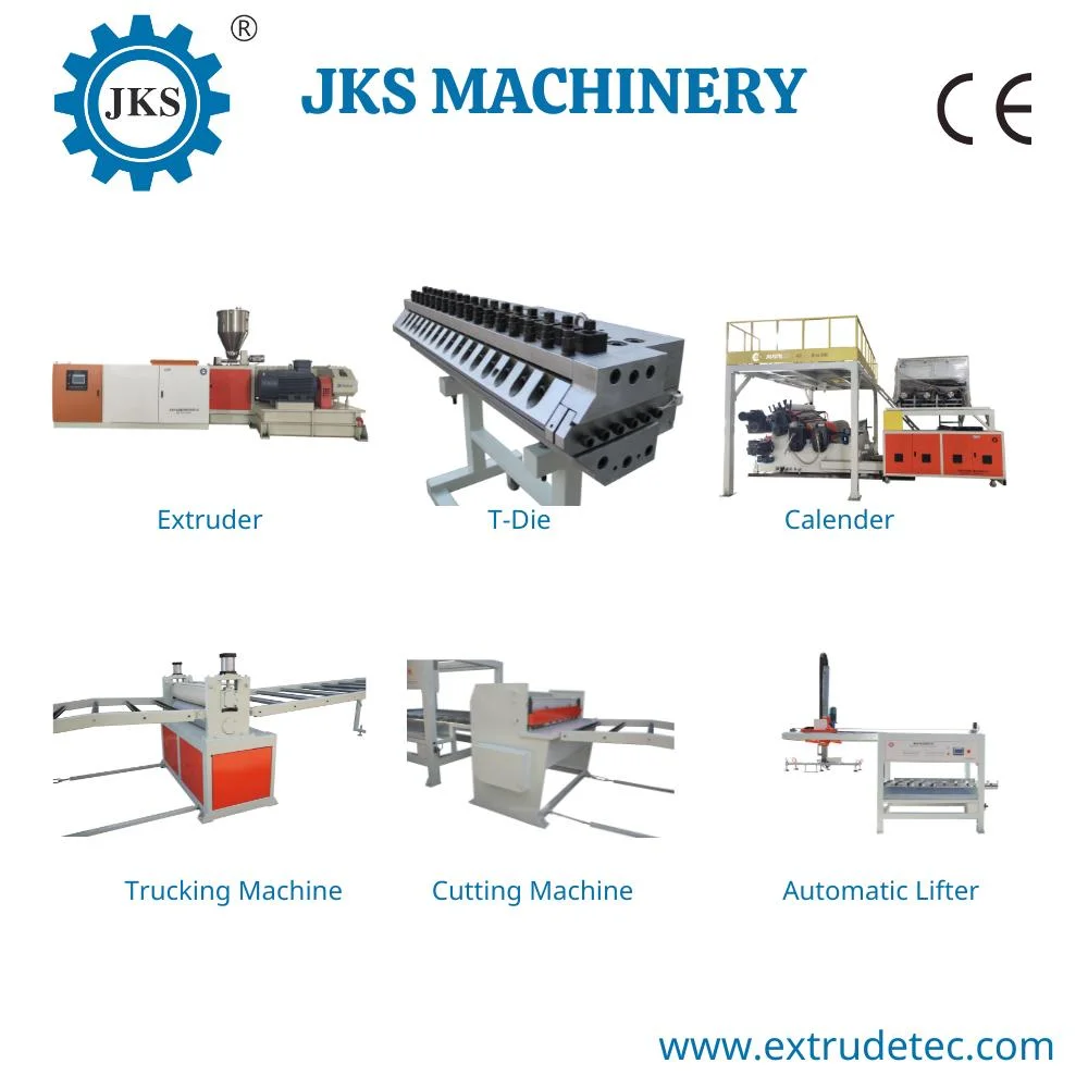 Conical Twin-Screw Extruder Spc PVC Flooring Extrusion Machine, Plastic Extrusion Machine Extruder