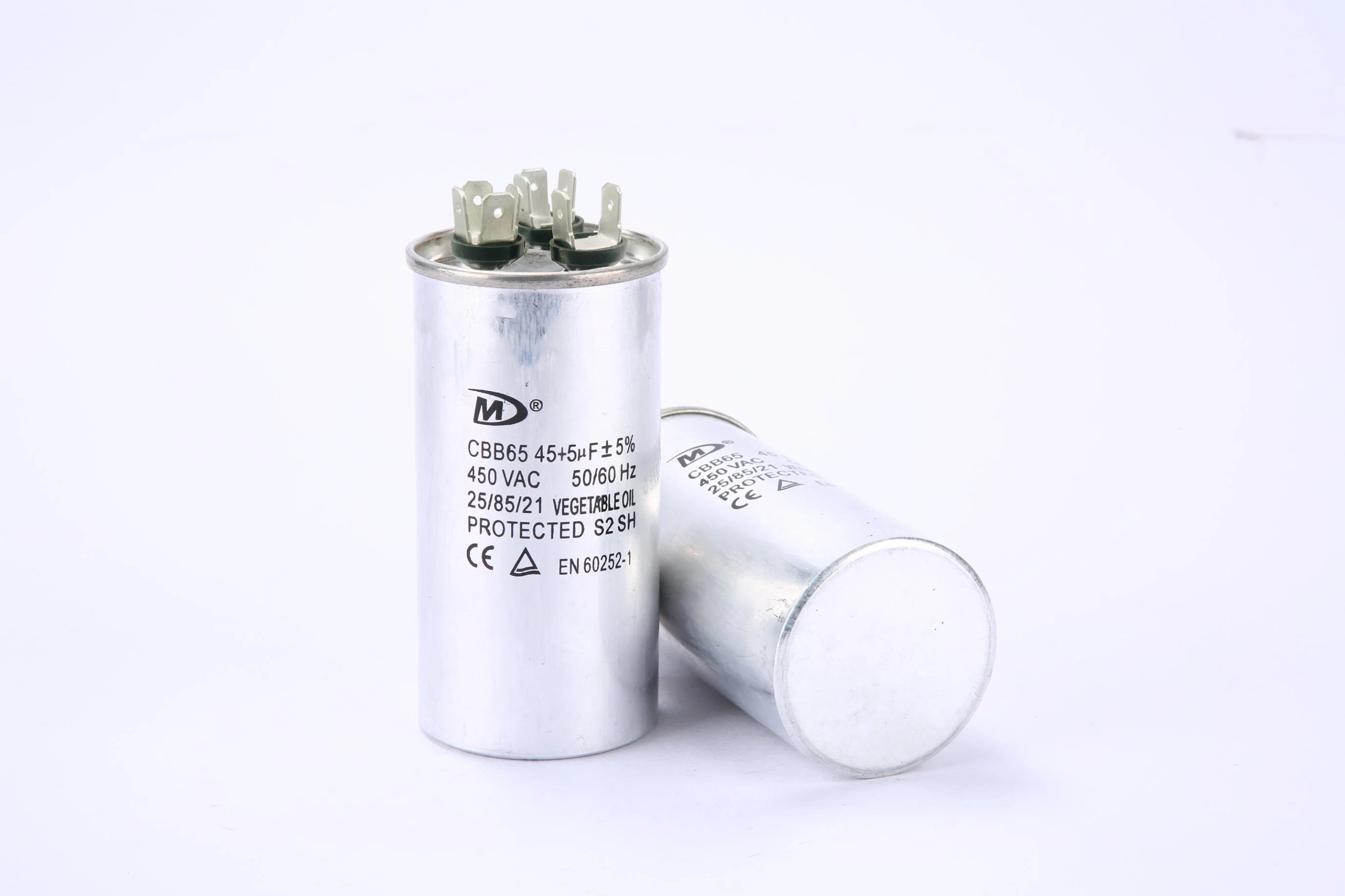 Cbb65 450V 45UF 50UF 60UF Aluminum Electronics Polypropylene Film Capacitor with a Large Capacity