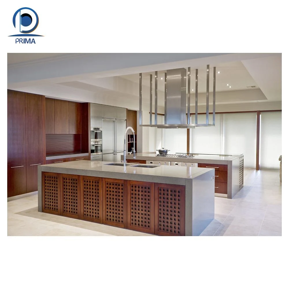 Modern Kitchen Cabinet Set Apartment Timber Veneer Kitchen Cabinet