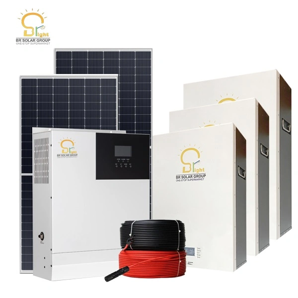 5 kw/10 kW/15 kW/20 kw/30 kw sistema de energia solar híbrido ligado por grelha Painéis solares Home Painel Solar BR sistema de Energia Solar