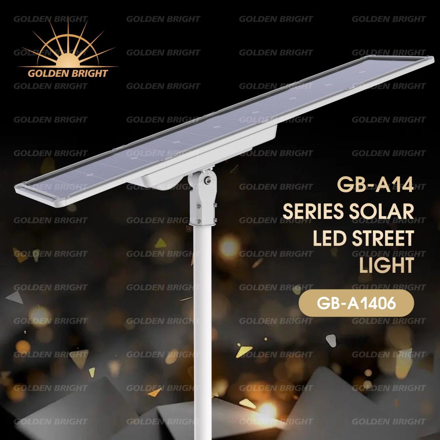 IP66 High Brightness Power Waterproof Outdoor Energy Saving Solar Panel LED Lamp Street Lighting