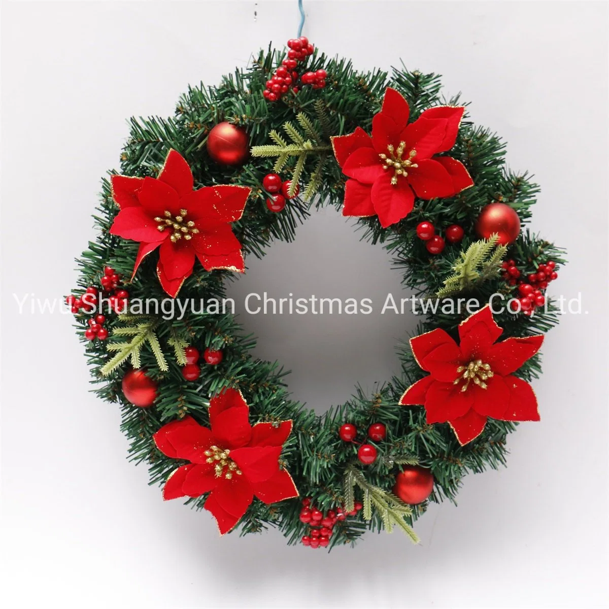 Artificial Bowknot Wreath for Front Door Wreath Wall Festival Celebration Fireplace