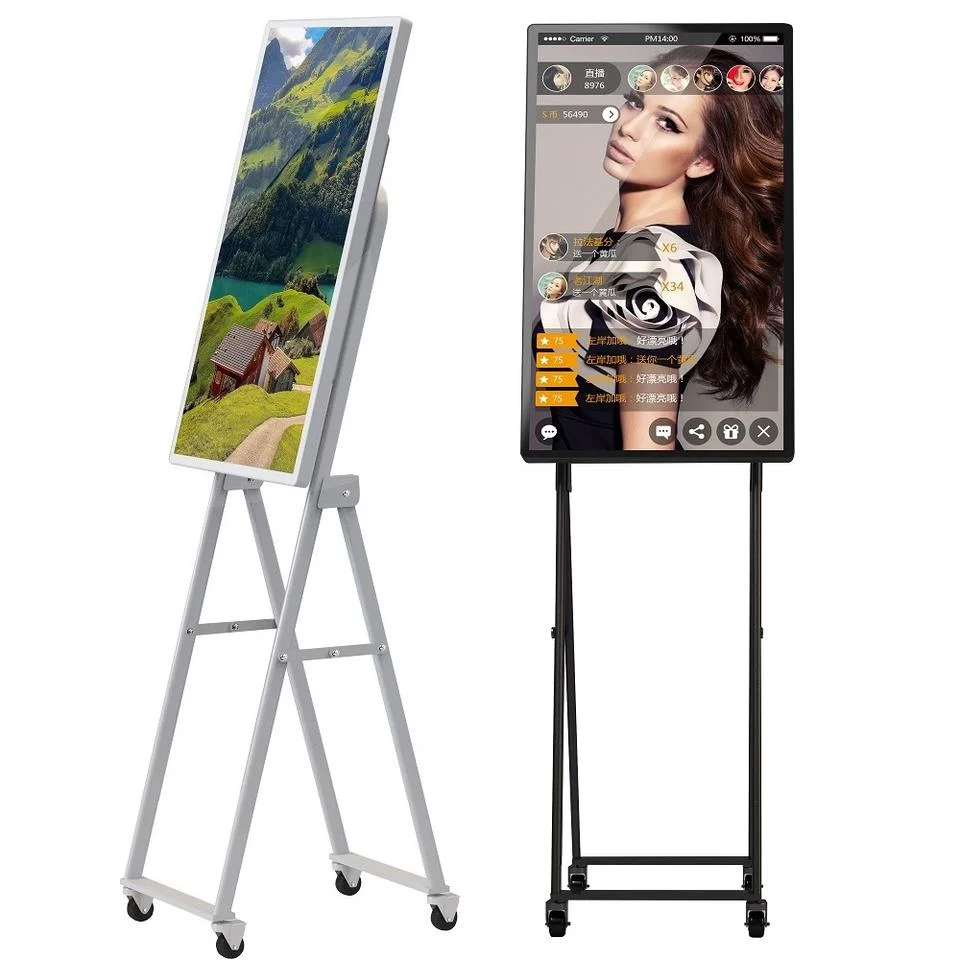 55 Inch Facebook/Tiktok/Ins/Youtube Fan Interactive Wireless Big Screen Video Streaming Stand Live Broadcast Equipment