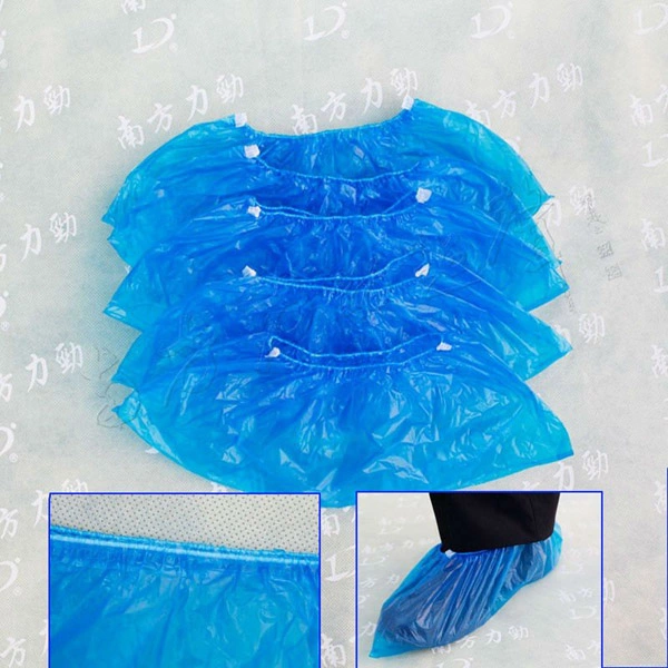 Safety Protective Disposable PE Plastic Waterproof Shoe Cover Lab Use