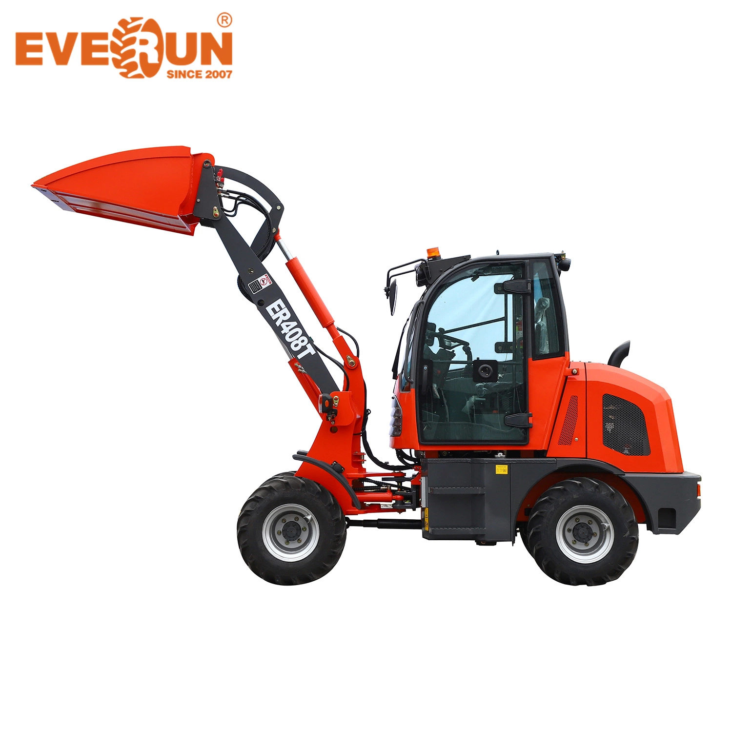 Hydraulic Front Discharge Everun Er408t 0.8ton Garden Trucking Mini Track Construction Loader