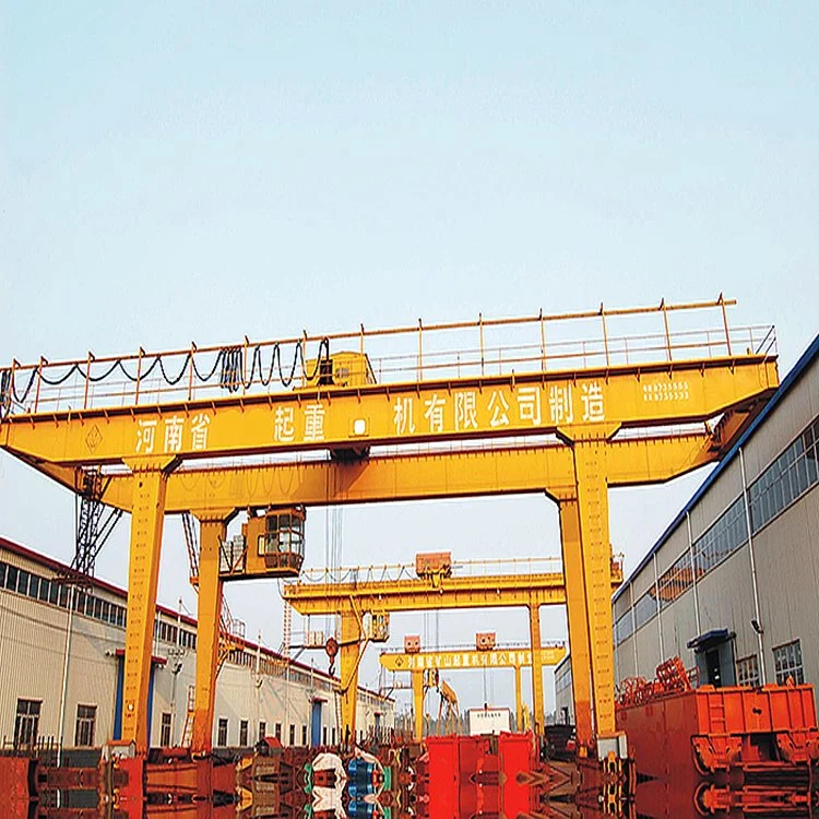 50t Heavy Duty Mg Type Cabin Control Box Type Double Girder Electrical Rail Traveling Gantry Crane