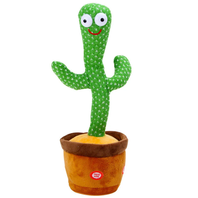 Factoriy Price USB Charge Electric Groovy Dancing Cactus Speaker Mimicking Cactus Kids Plush Cactus Toy