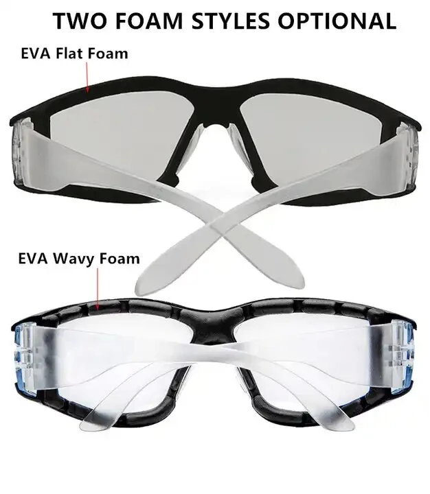 Anti Fog Eyeglasses Anti-Scratch Transparent Frame Protection Soft Lightweight Eyewear