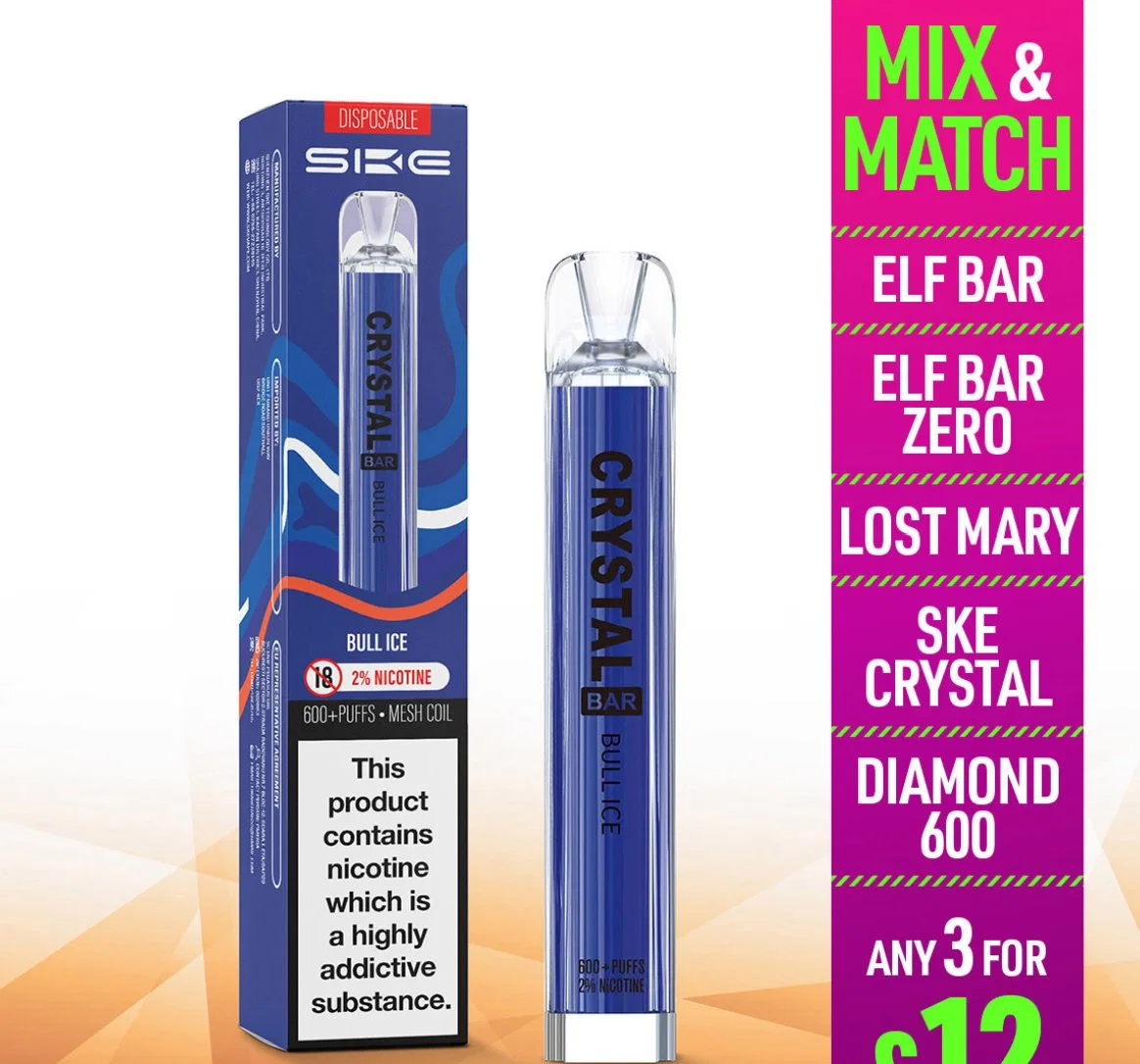 UK Hottest Selling E Cigarette Polobolo Crystal Vape 600puff Bar Wholesale I Vape Custom Best Quality Vape Pen