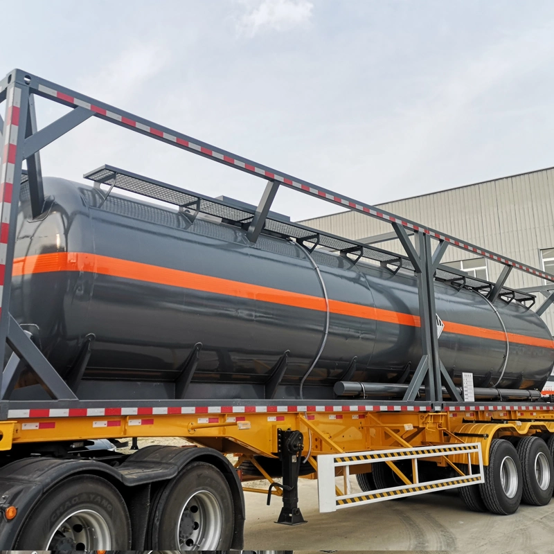 20FT 30FT 40FT ISO Standard T11 Chemical Liquid Fuel Suluric Nitrous Acid Storage HCl Transportable Tank Container