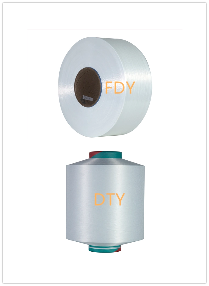 Fabricant chinois de fils de polyester cationique recyclé GRS/Oekotex DTY FDY POY avec CDP de mère.