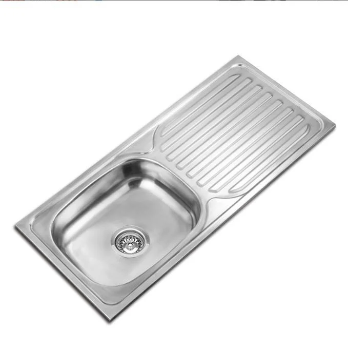 Kitchen Sink Stainless Steel Single Bowl Wls10050-D Kitchenware