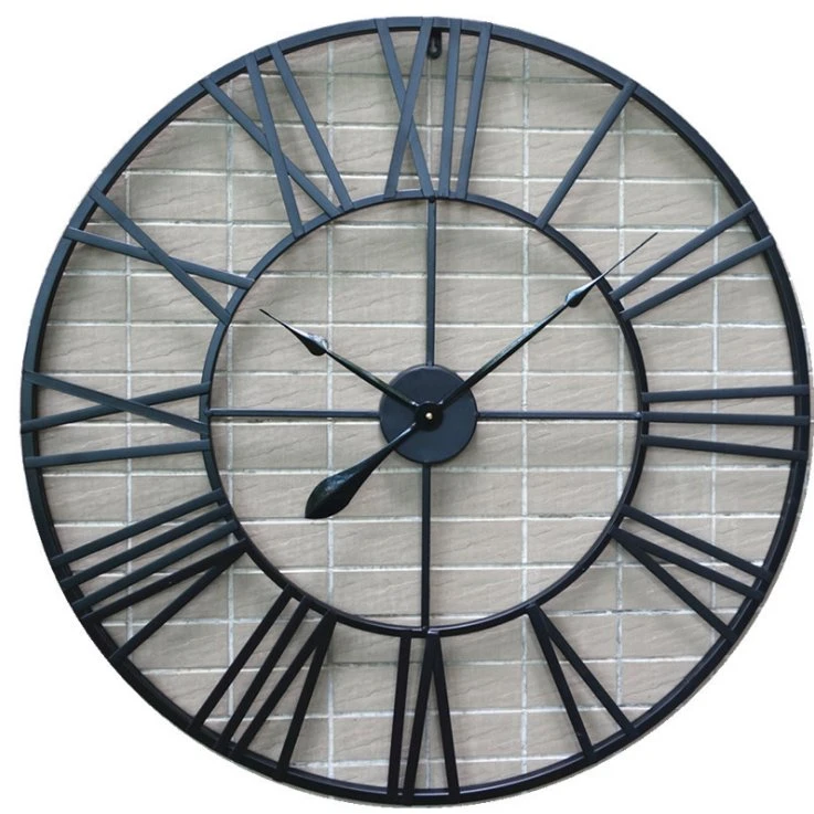 80cm Home Decoration Round Clock Wood Wall Clock Digital Clock