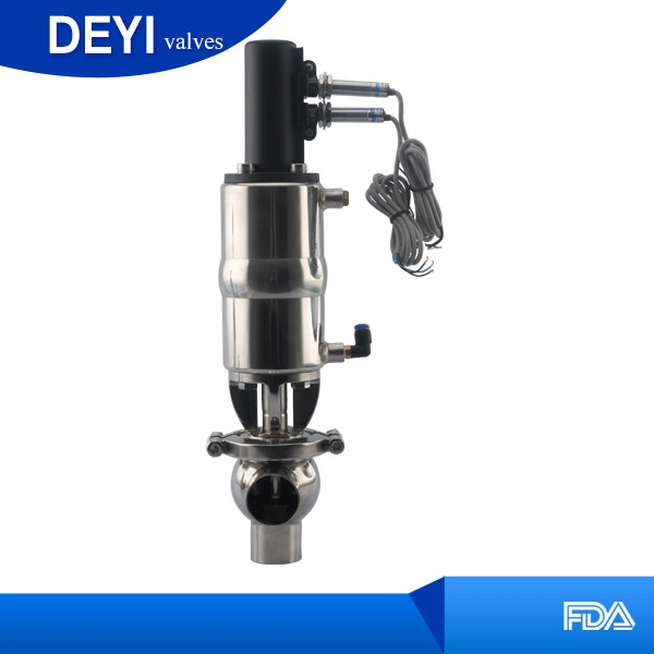 Sanitary SS304 Pneumatic Single Seat Valve with Position Sensor