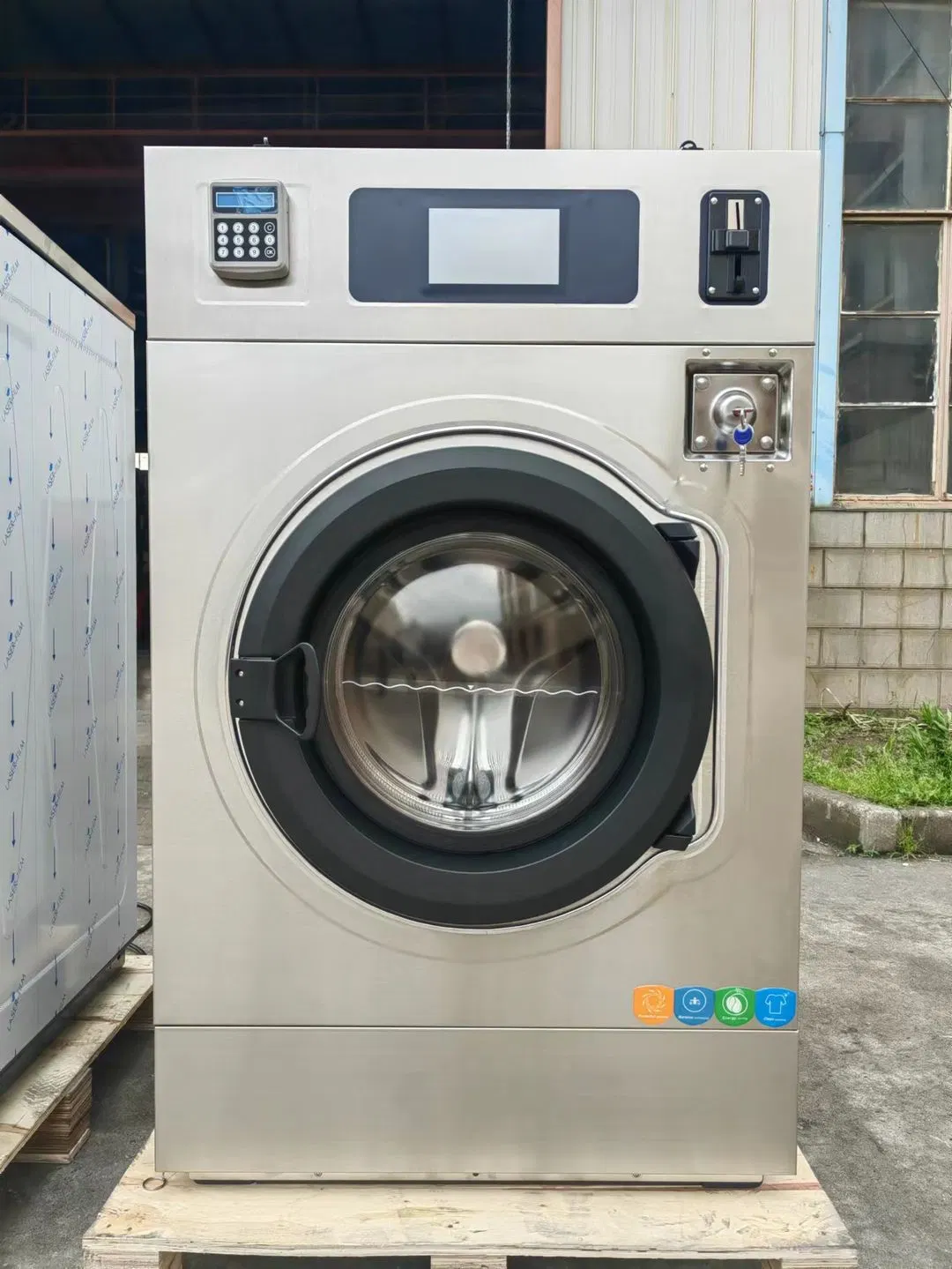 Máquina de lavar roupa industrial comercial Auto-máquinas de lavar roupa Extractor de anilha de máquina de lavagem operada por moeda