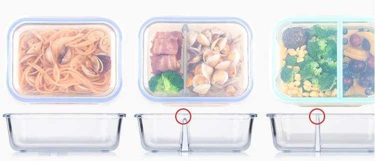 Verre étanche de stockage des aliments et des contenants étanches définie avec Snap Lock de couvercles, coffre pour lave-vaisselle, four, four à micro-ondes, congélateur, sans BPA