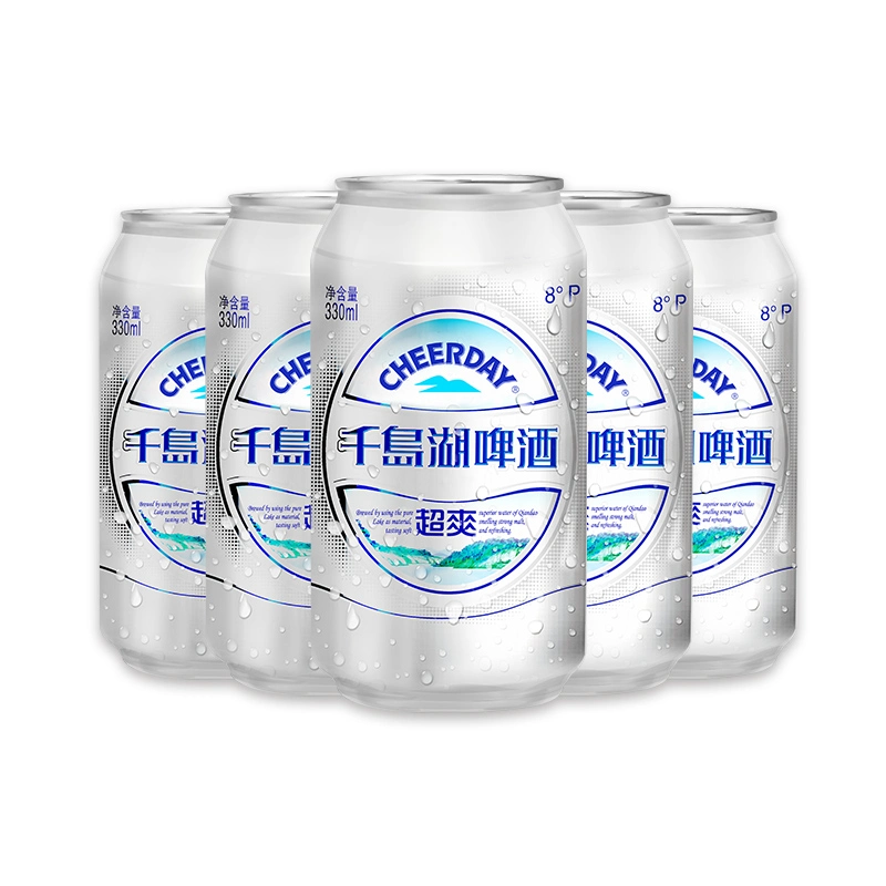 Chinese Cheerday Lager Beer 330ml Can 3.1%Abv Boisson pour l'exportation.