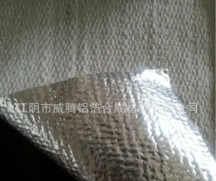 High Temperature Reflective Silver Grey Fireproof Aluminum Foil Coated Ceramic Fiber Fabric