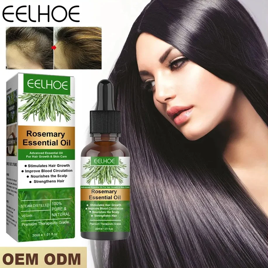 L'huile essentielle de romarin nourrit les réparations améliore les frisottis empêche la perte de cheveux Élimine les démangeaisons amincissement cheveux abîmés soins