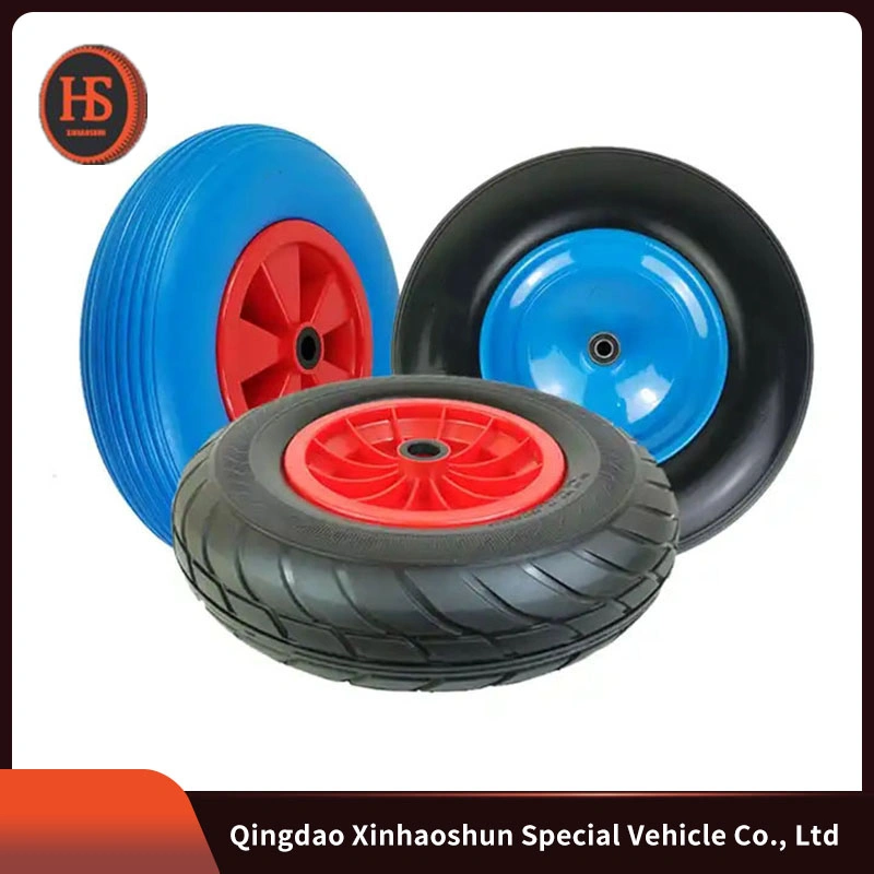 Factory Price Wear-Resistant High Load Capacity PU Solid Wheel for Wheelbarrow Shock-Proof Plastic Wheelbarrow Trolley Wheel