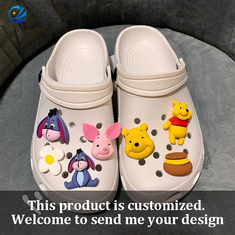 Wholesale/Supplier Custom Shoe Croc Charms 2D 3D PVC Shoe Decorations Shoes and Accessories Designer Anime Cartoon Baokemeng Croc Charms for Clogs