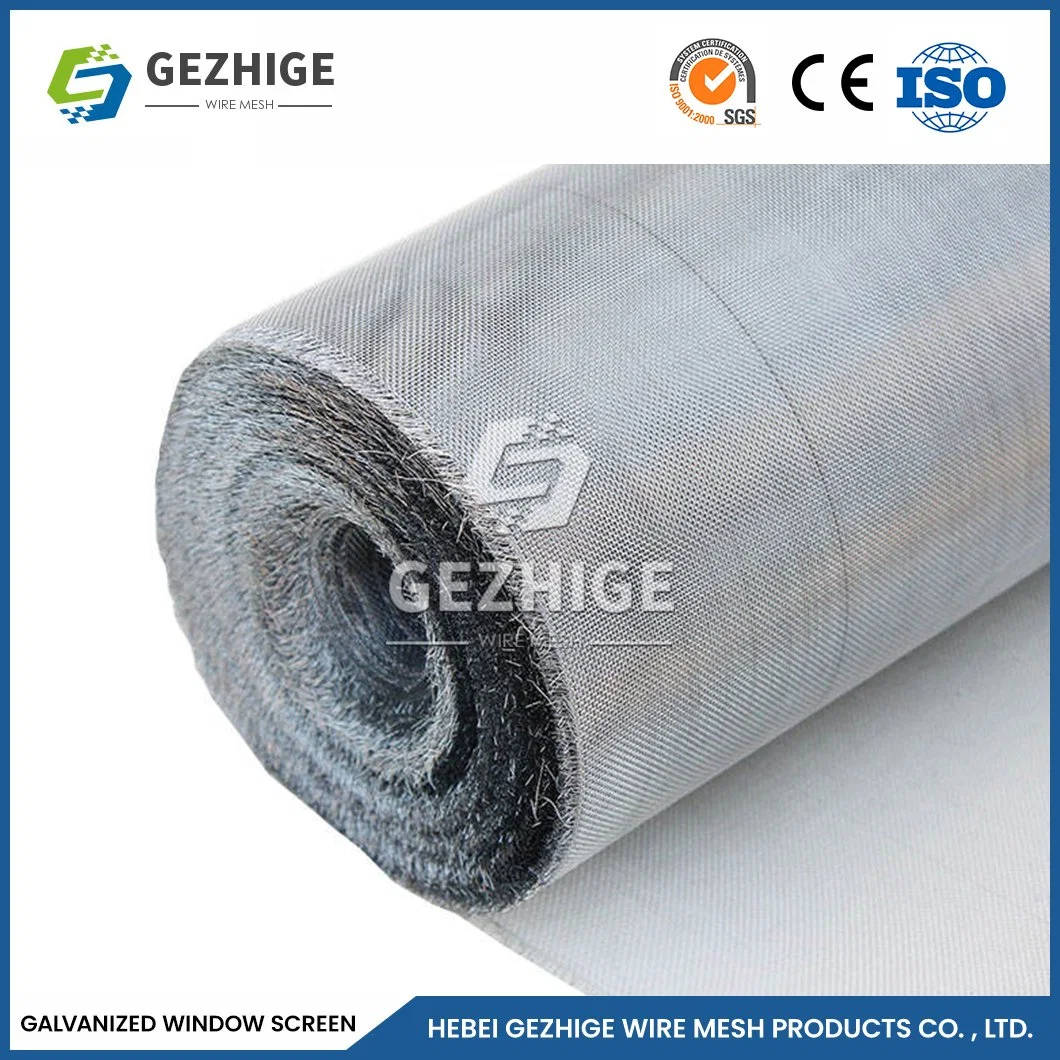 Gezhige Custom Magnetic Window Mesh Großhändler Verzinkter Edelstahl Sicherheit Fensterschirm China Korrosionsbeständigkeit Verzinkter Eisendraht Fensterschirm