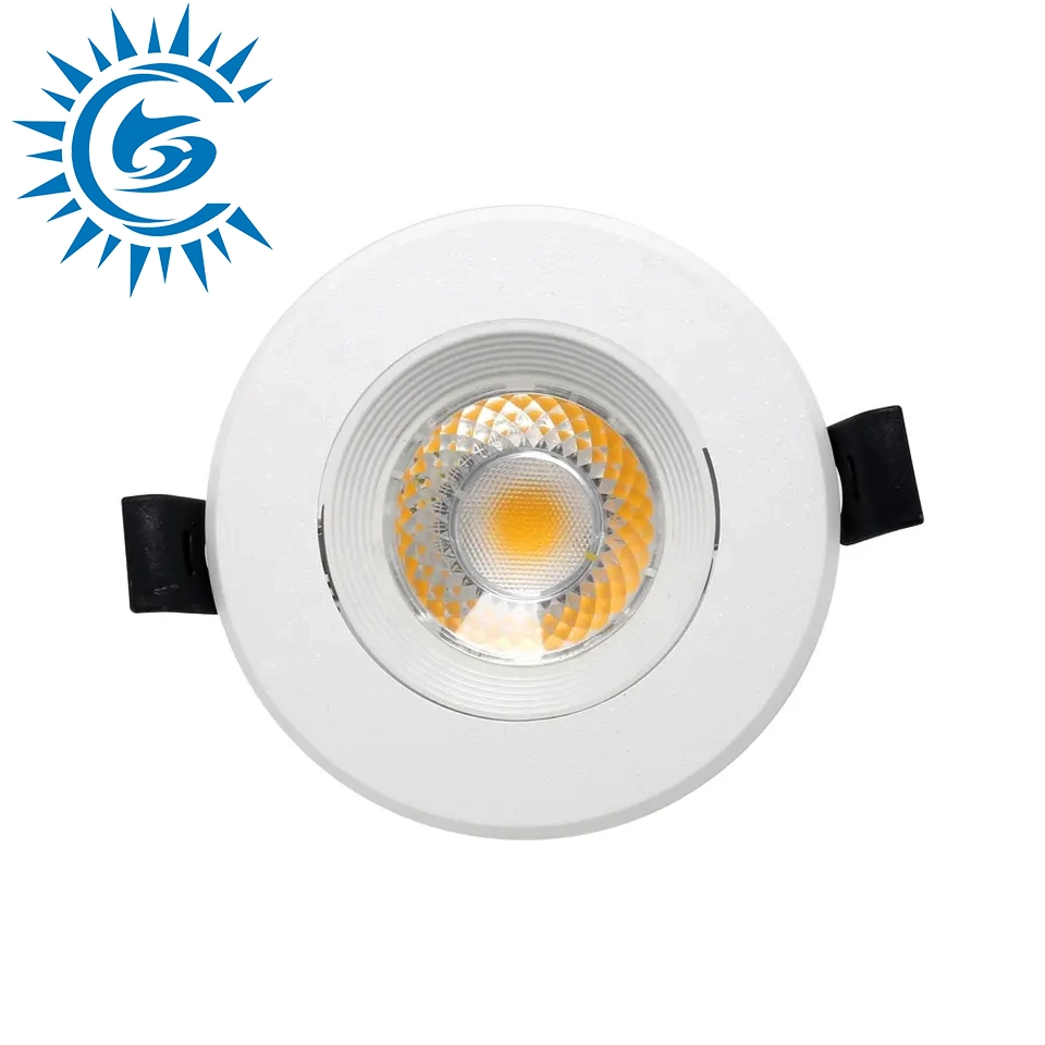 Changzhou Forever Lighting New Design Popular Cheap LED Downlight Recessed Plastic White Black Adjustable Downlight